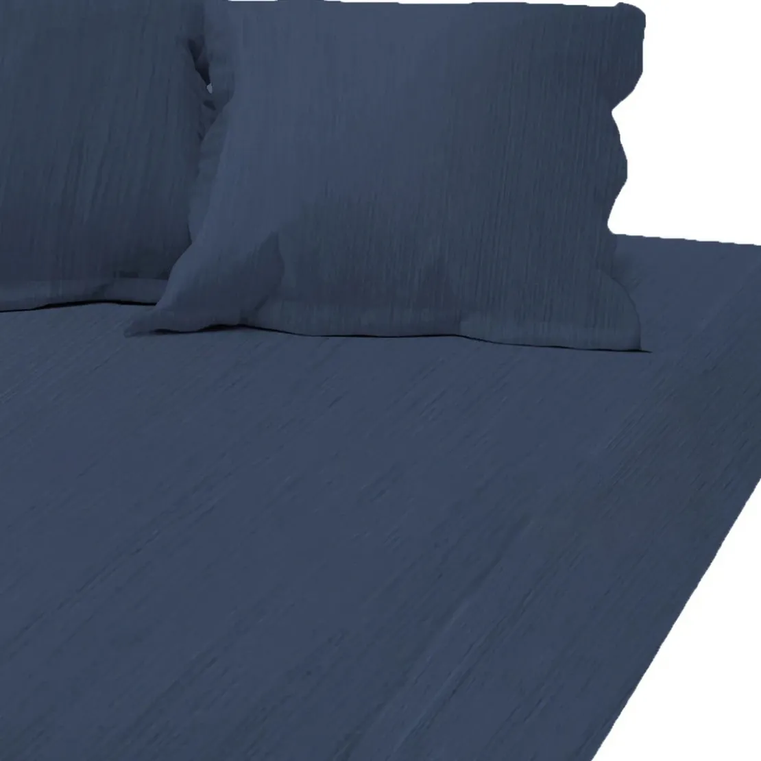 3S. x TertioDrap-housse grand bonnet XL gaze de Coton - Bleu - Indigo