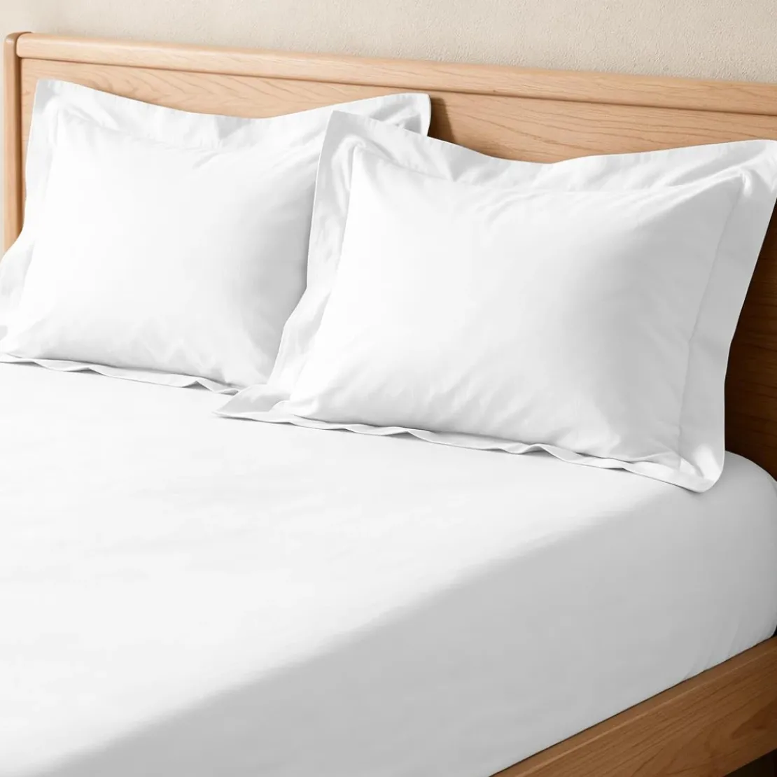 3S. x TertioDrap-housse grand bonnet XL percale de coton - Blanc