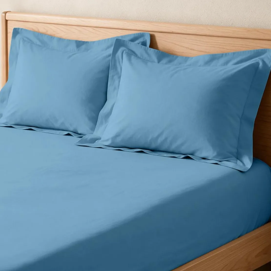 3S. x TertioDrap-housse grand bonnet coton - Bleu - Azur