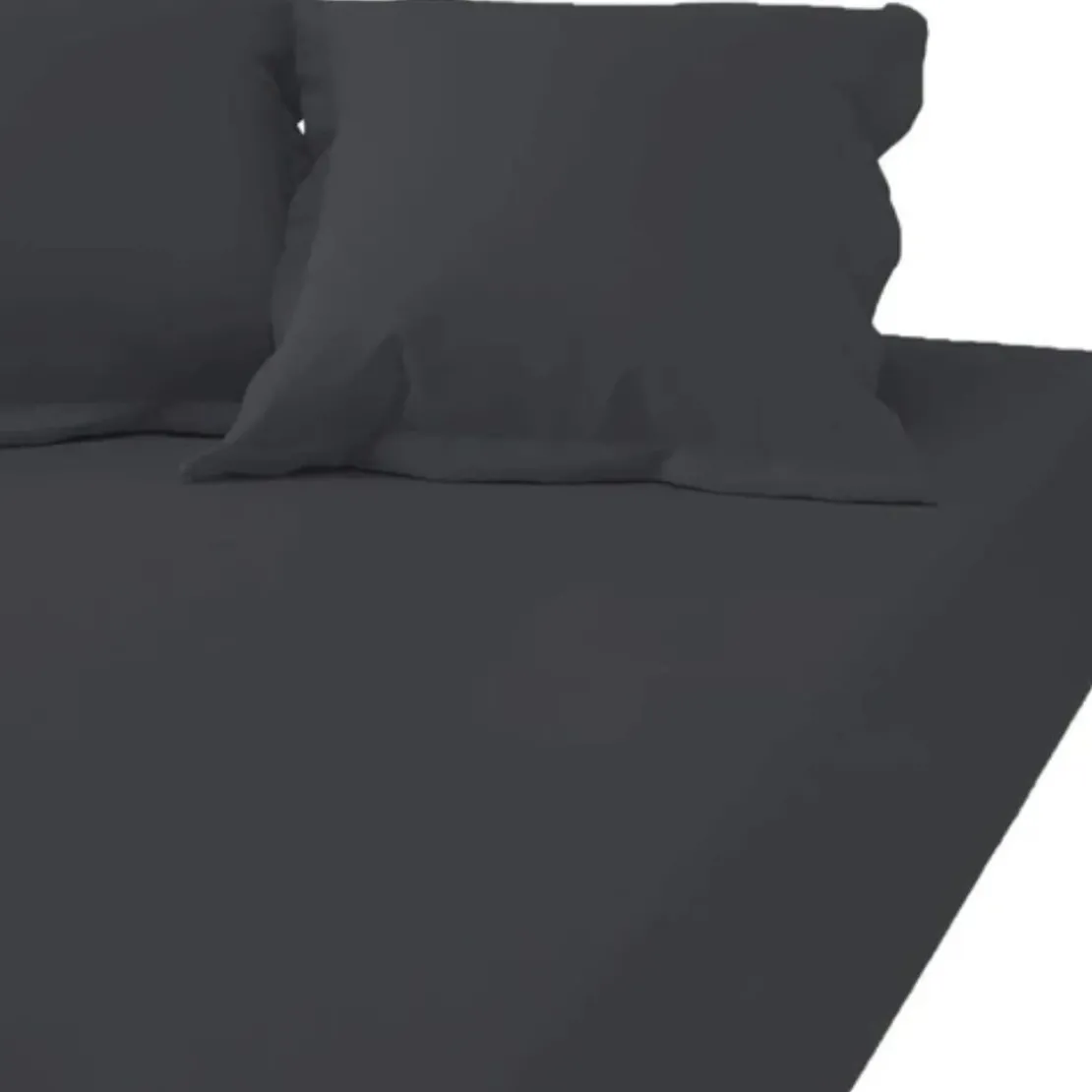 3S. x TertioDrap-housse grand bonnet polycoton - Gris - Anthracite