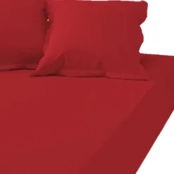 3S. x TertioDrap-housse grand bonnet polycoton - Rouge - Carmin