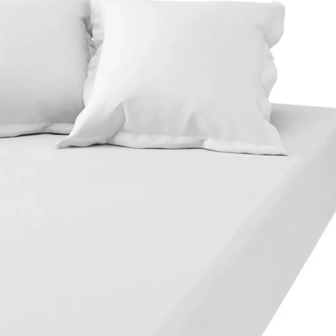 3S. x TertioDrap-housse grand bonnet polycoton - Blanc