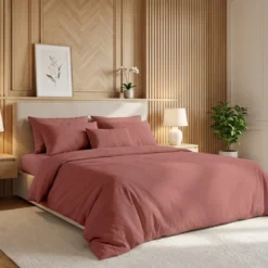 3S. x TertioDrap-housse grand bonnet coton - Vieux - Rose