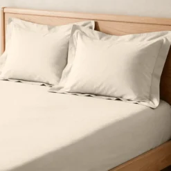3S. x TertioDrap-housse grand bonnet coton - Beige - Écru