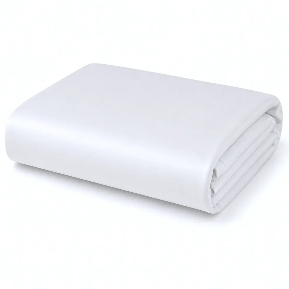 3S. x TertioDrap-housse grand bonnet XL satin de Coton uni - Blanc