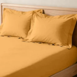 3S. x TertioDrap-housse grand bonnet coton - Jaune - Curry