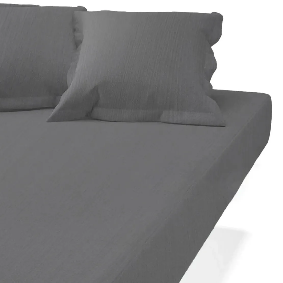 3S. x TertioDrap housse grand bonnet Gaze de coton - Gris - Anthracite