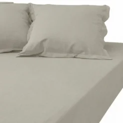 3S. x TertioDrap-housse grand bonnet XL percale de coton - Gris - Perle