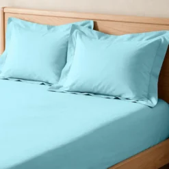 3S. x TertioDrap housse grand bonnet coton - Bleu - Lagon