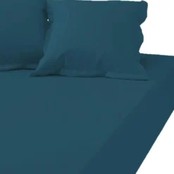 3S. x TertioDrap-housse grand bonnet XL polycoton - Bleu - Canard