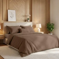 3S. x TertioDrap-housse grand bonnet coton - Taupe