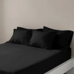 3S. x TertioDrap-housse percale de coton - Noir
