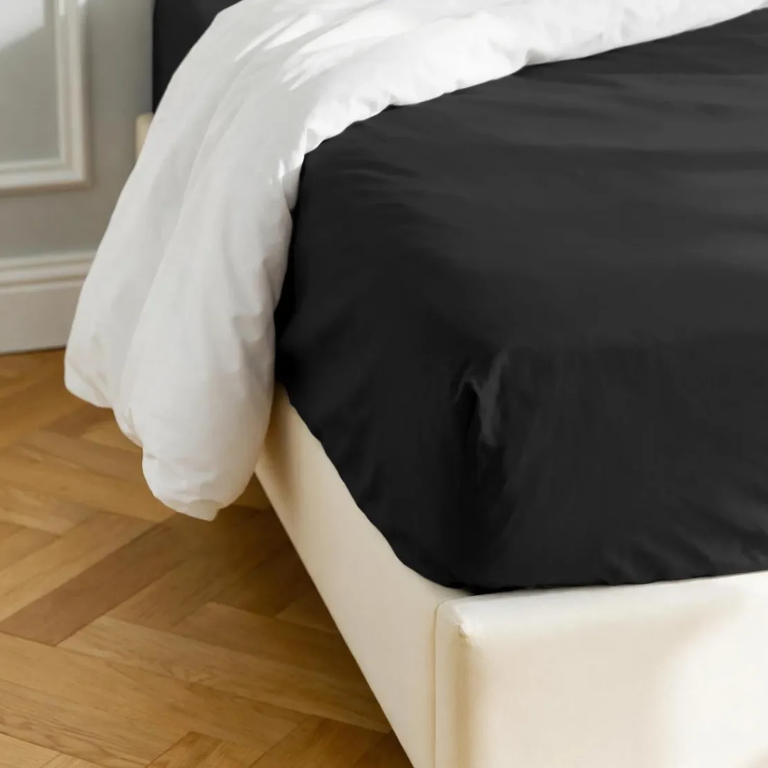 3S. x TertioDrap-housse percale de coton - Noir