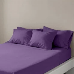 3S. x TertioDrap-housse percale de coton - Violet