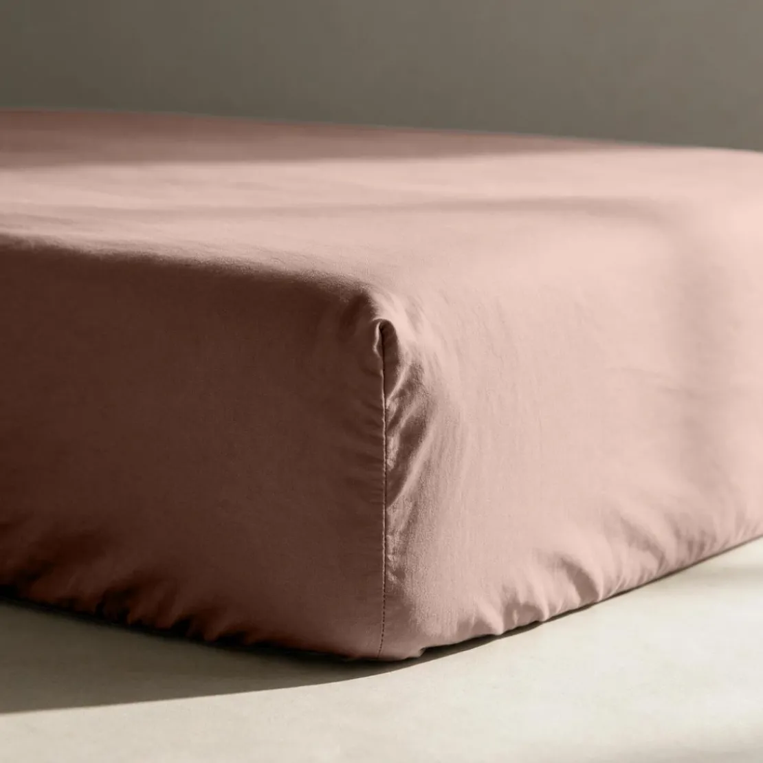 3S. x TertioDrap-housse Percale De Coton - Beige - Rosé