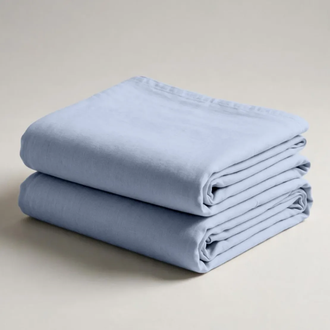 3S. x TertioDrap-housse percale de coton - Bleu - Ciel