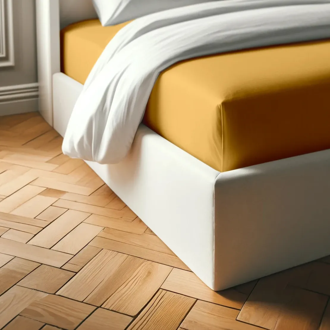 3S. x TertioDrap housse polycoton - Jaune - Moutarde