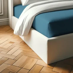 3S. x TertioDrap-housse polycoton - Bleu - Canard