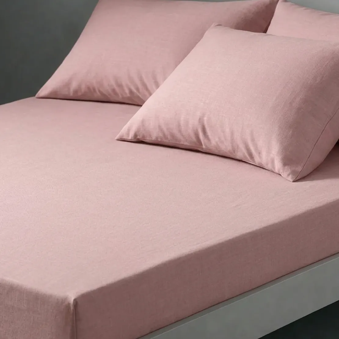 3S. x TertioDrap-housse polycoton - Rose - Blush