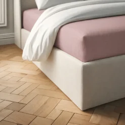 3S. x TertioDrap-housse polycoton - Rose - Blush