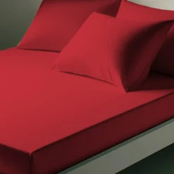 3S. x TertioDrap housse polycoton - Rouge - Carmin