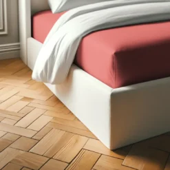 3S. x TertioDrap-housse polycoton - Pêche