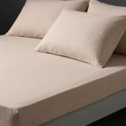 3S. x TertioDrap-housse polycoton - Beige - Ficelle