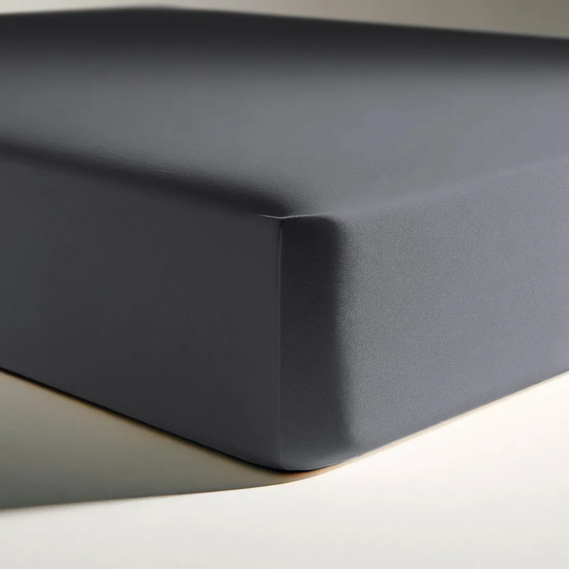 3S. x TertioDrap-housse polycoton - Gris - Anthracite