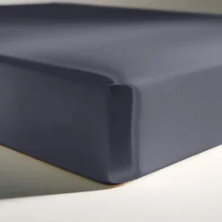 3S. x TertioDrap Housse satin de coton uni - Gris - Anthracite