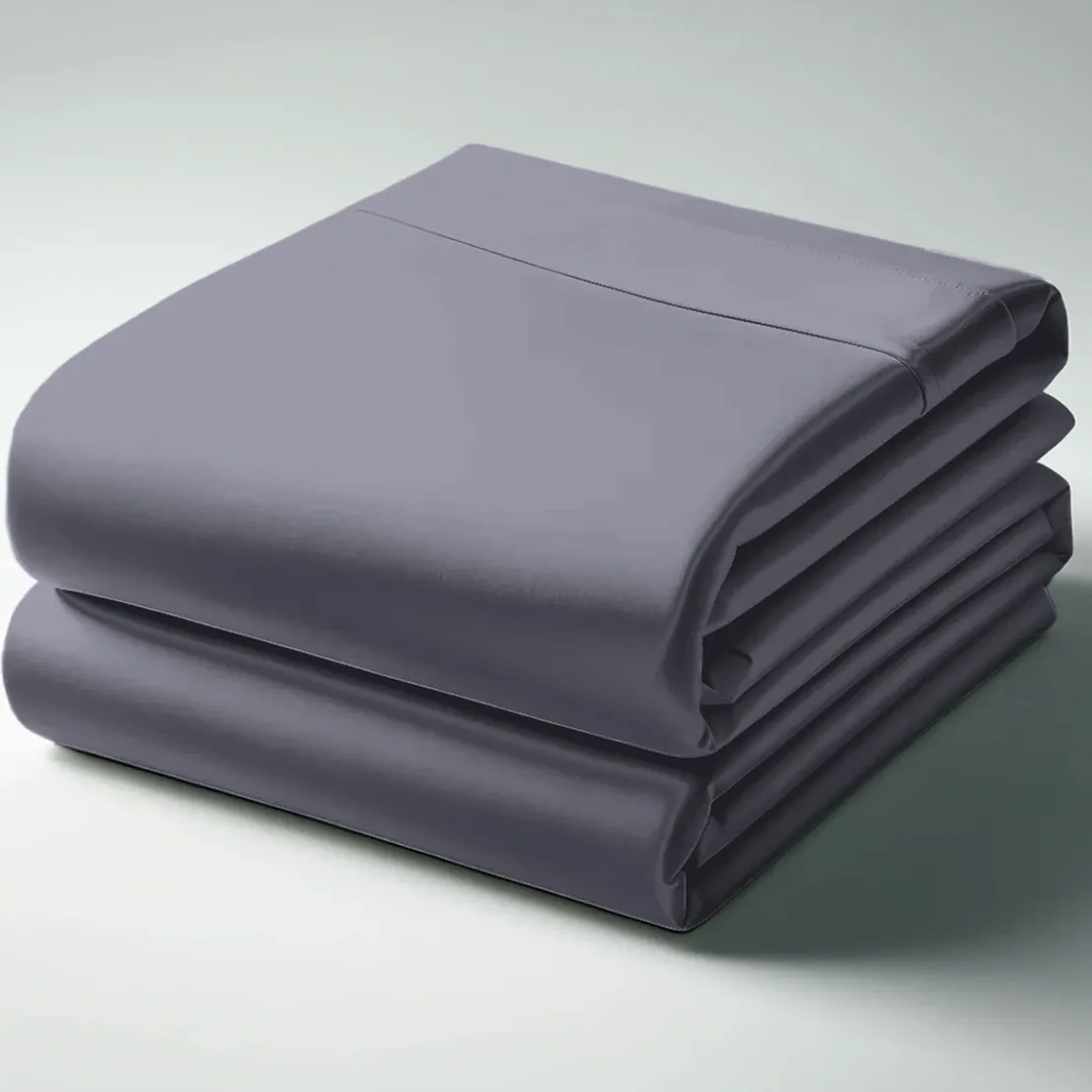 3S. x TertioDrap Housse satin de coton uni - Gris - Anthracite