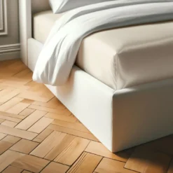3S. x TertioDrap Housse satin de Coton uni - Beige -Ecru
