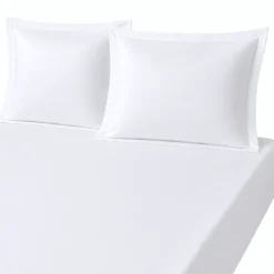 3S. x TertioDrap Housse satin de coton uni - Blanc