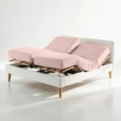 3S. x TertioDrap housse sommier articulé coton - Rose - Blush