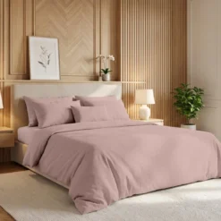 3S. x TertioDrap housse sommier articulé coton - Rose - Blush