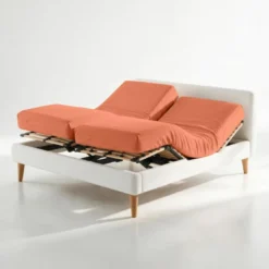 3S. x TertioDrap-housse sommier articulé coton - Orange - Tangerine