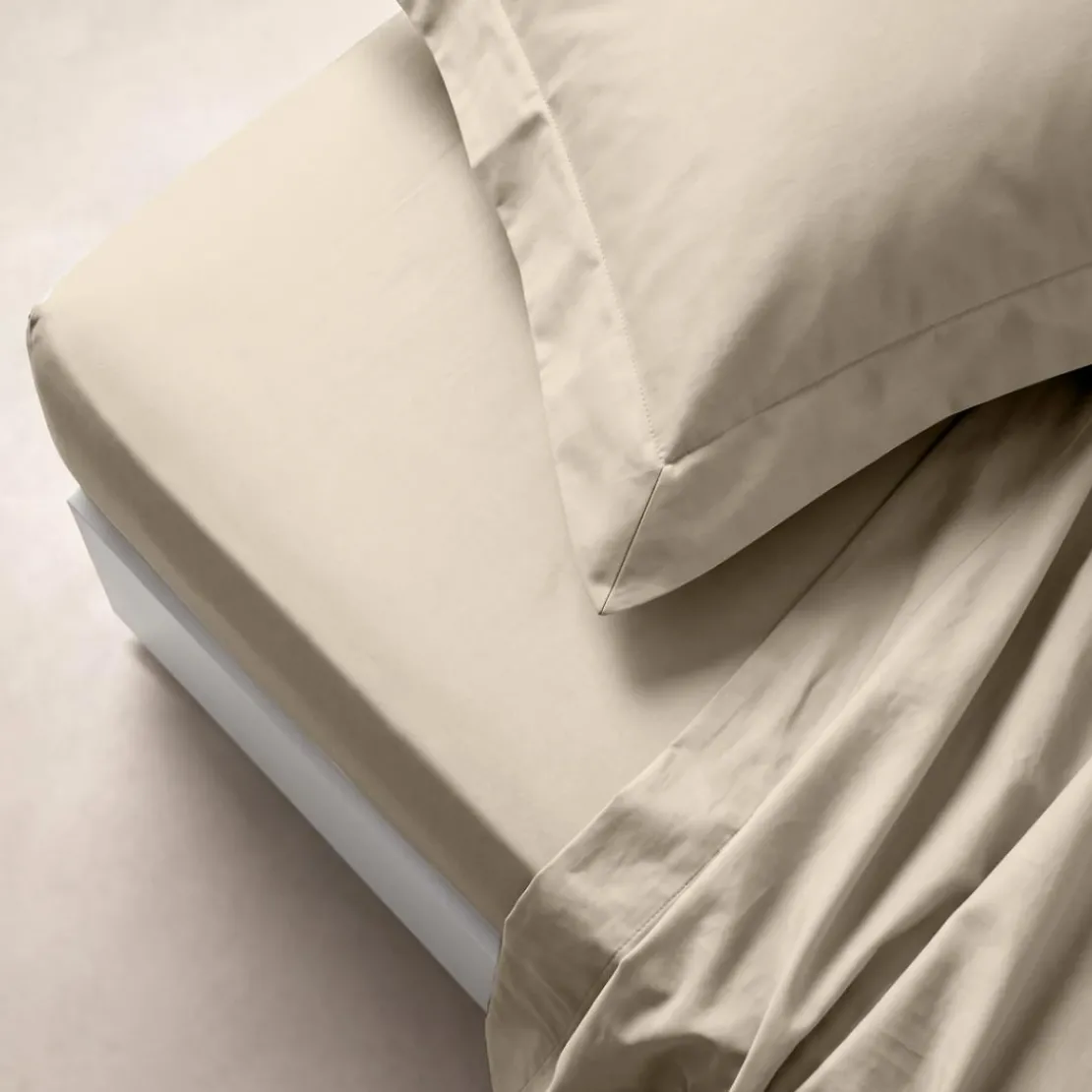 3S. x TertioDrap plat coton - Beige - Écru