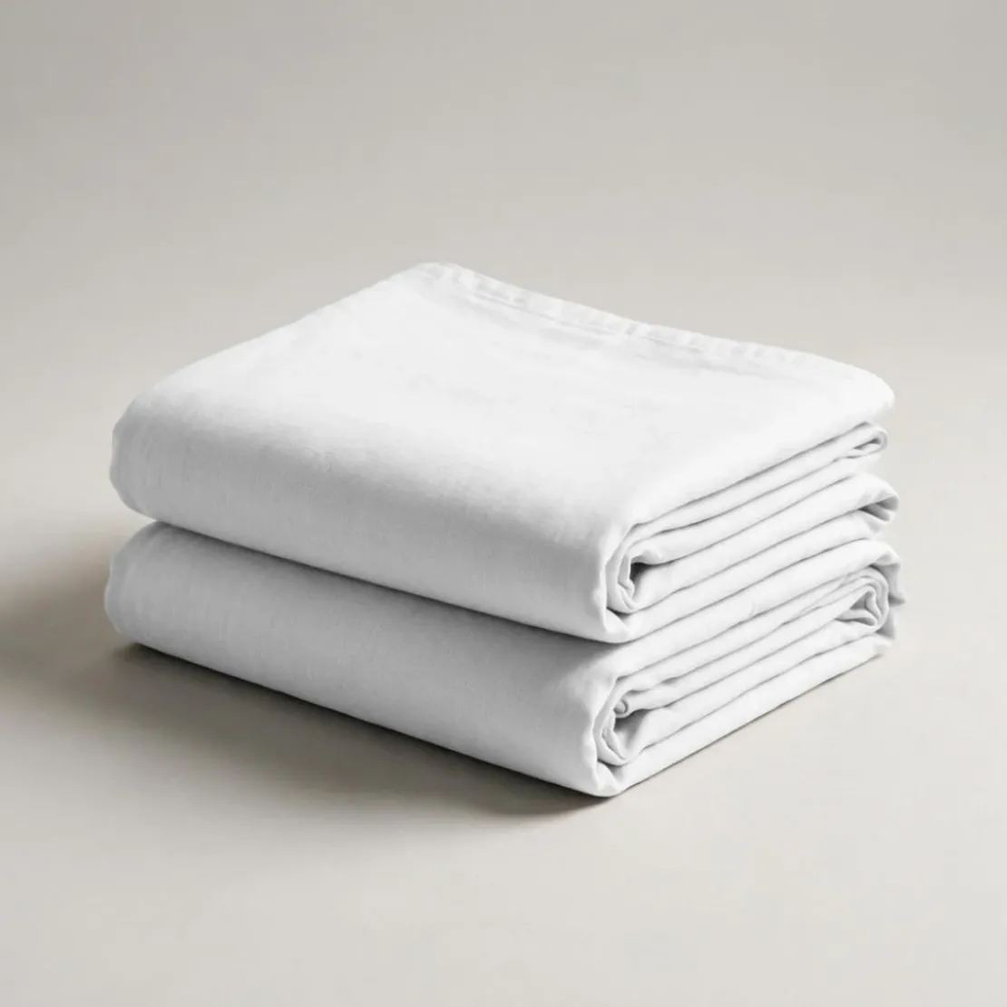 3S. x TertioDrap plat coton - Blanc