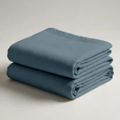 3S. x TertioDrap plat coton - Bleu - Orage