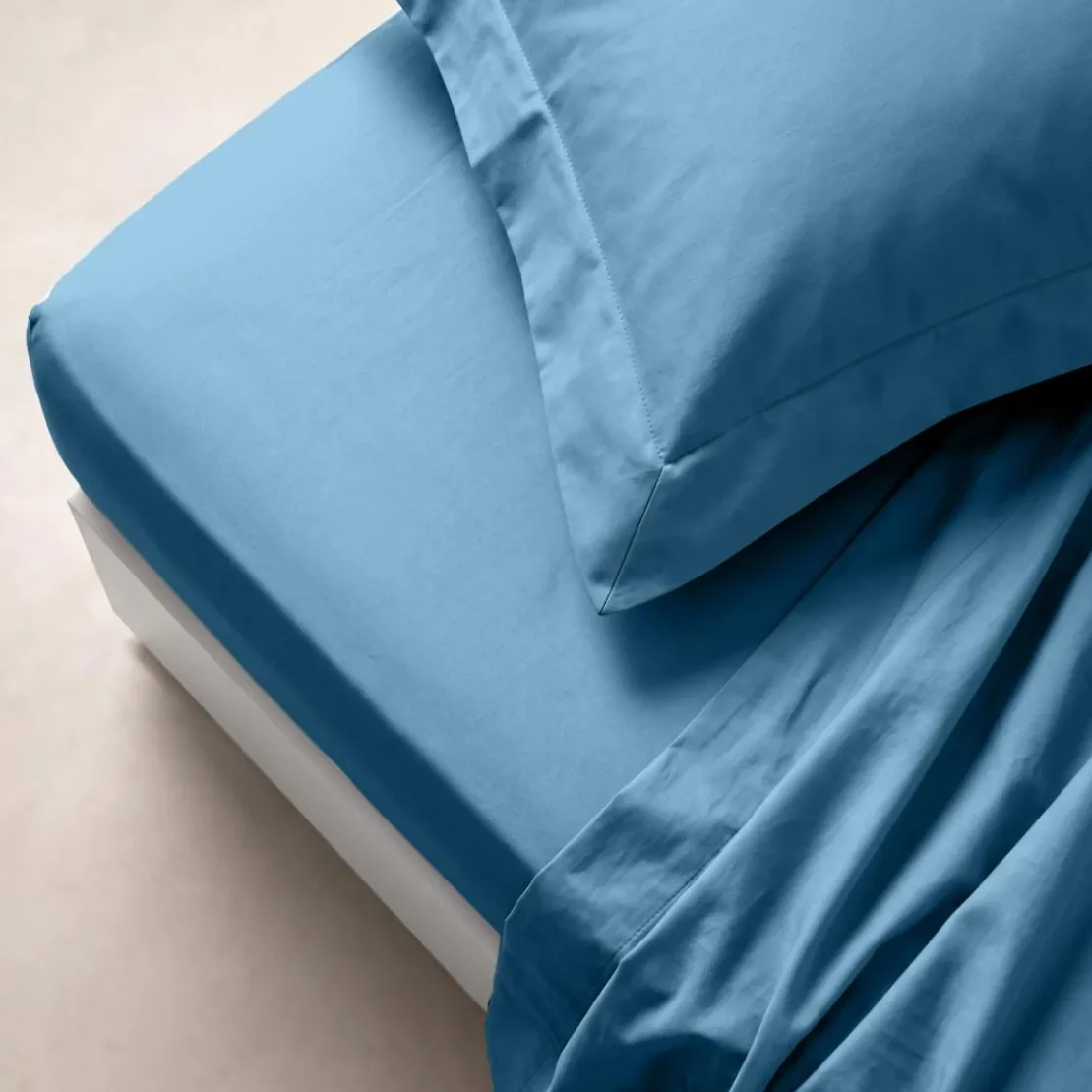 3S. x TertioDrap plat coton - Bleu - Azur
