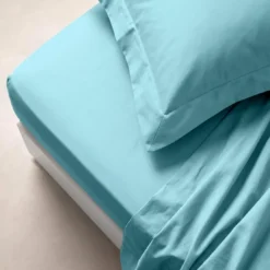 3S. x TertioDrap plat coton - Bleu - Lagon