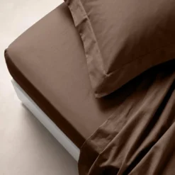 3S. x TertioDrap plat coton - Marron - Chocolat