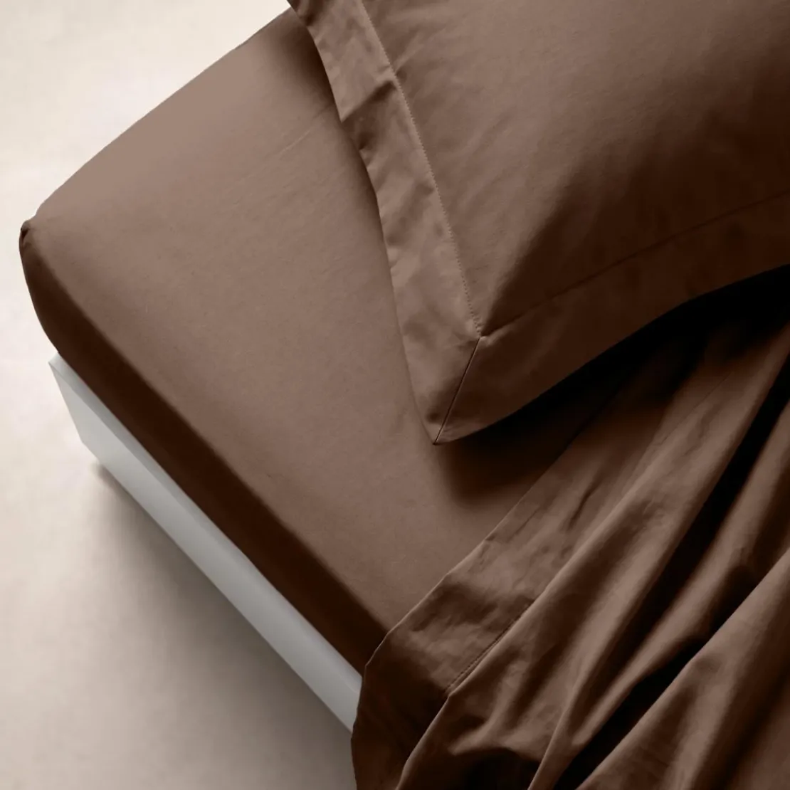 3S. x TertioDrap plat coton - Marron - Chocolat