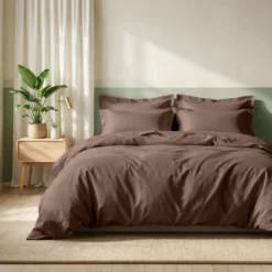 3S. x TertioDrap plat coton - Marron - Chocolat