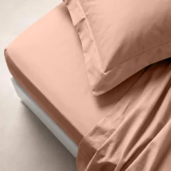 3S. x TertioDrap plat percale de coton - Rose - Blossom