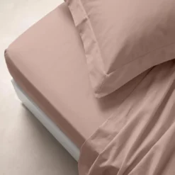 3S. x TertioDrap plat percale de coton - Beige - Rosé