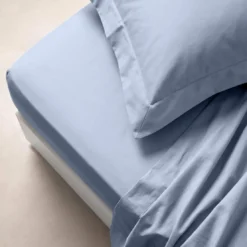 3S. x TertioDrap plat percale de coton - Bleu - Ciel