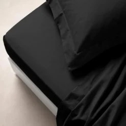 3S. x TertioDrap plat percale de coton - Noir
