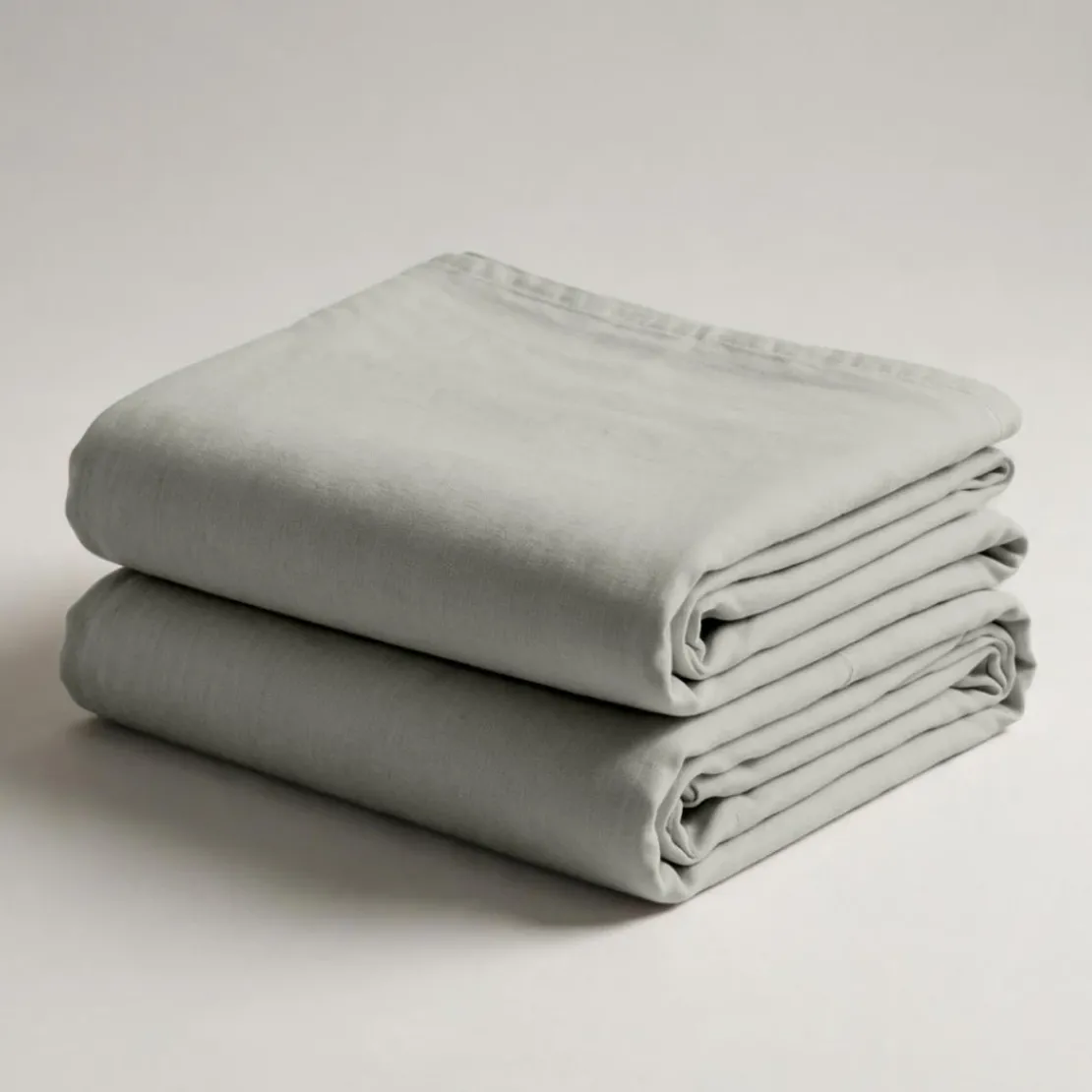 3S. x TertioDrap plat percale de coton - Gris Perle