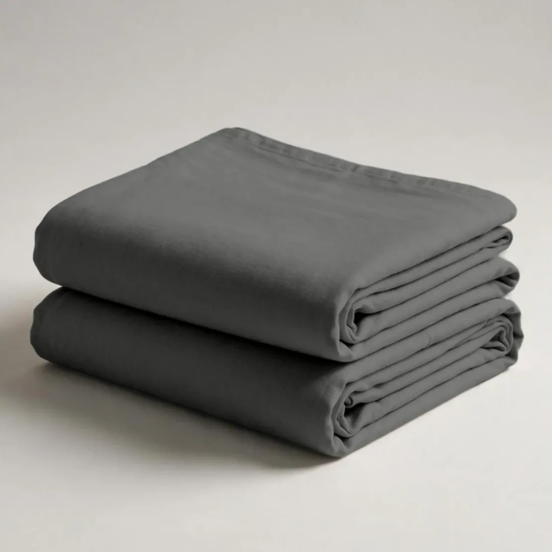 3S. x TertioDrap plat percale de coton - Gris - Anthracite