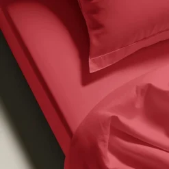 3S. x TertioDrap plat polycoton - Rouge - Carmin